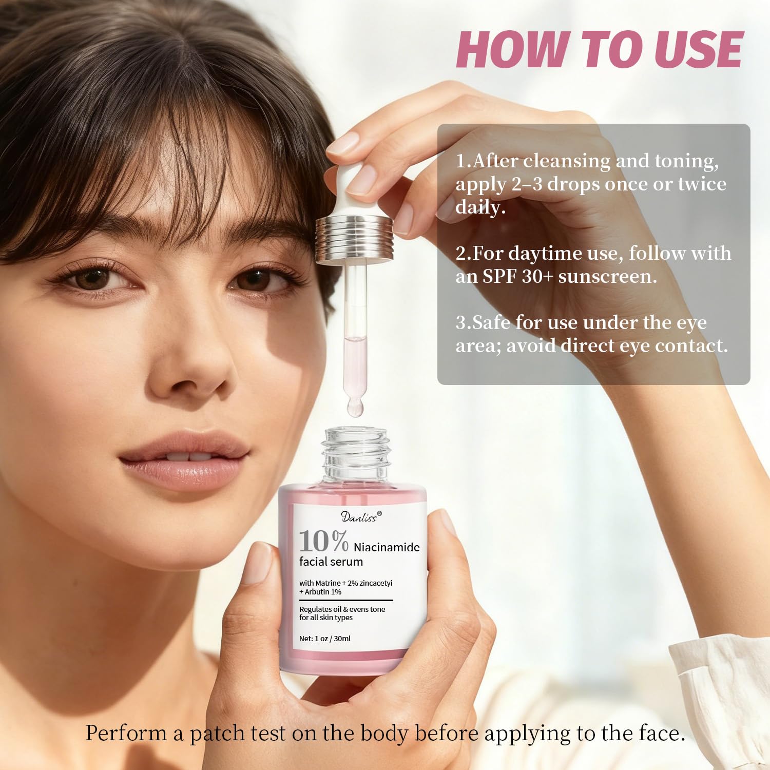 Niacinamide Serum 10% + Zinc 2% – Brightening Face Serum with Hyaluronic Acid & Arbutin for Nourished, Balanced, Blemish - Prone Skin 30ml / 1 fl oz - Image 6