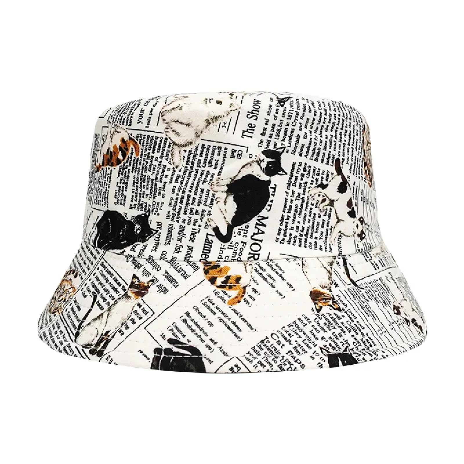 YUEXNKO Chapeau Bob Imprimé Vache - Chapeau Seau Réversible Protection UV Pour Femme Et Homme