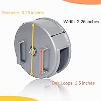 Vista 2 de WOLF - Rueda de aluminio de 6.25 pulgadas, ligera, ambidiestra, trabillas para cinturón y perilla incorporadas