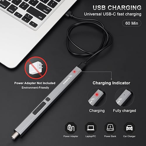 Miniatura 8 de STREBITO Juego de mini destornilladores eléctricos de precisión de 144 piezas, destornillador eléctrico de 3.7 V, sin cable, kit de destornillador