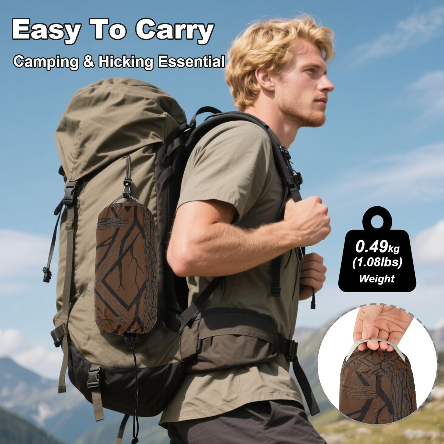 Brown Trees Branches Hammocks for Camping Portable Hammock for Camping & Hiking Essential