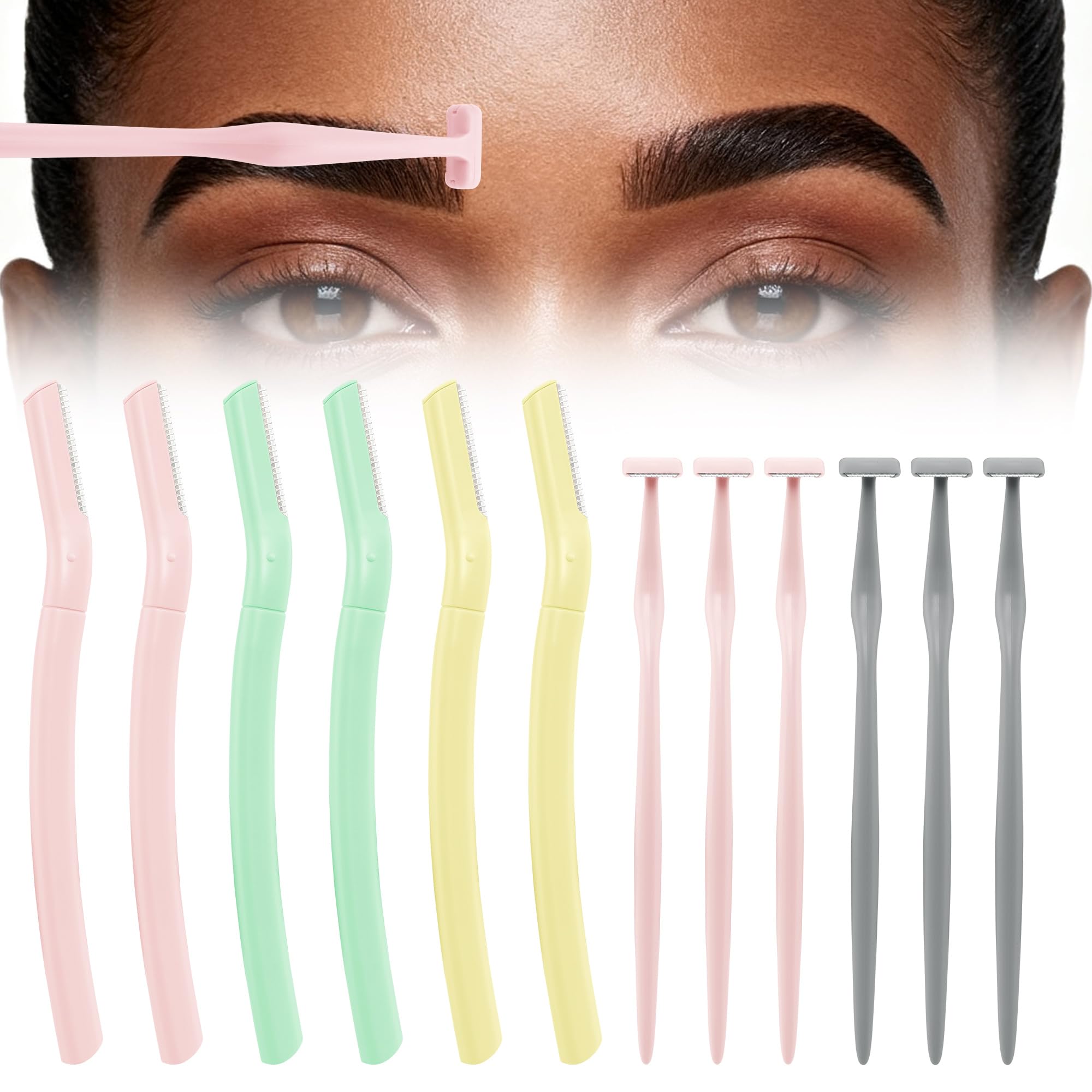 Eyebrow Razors w/Dermaplane Razors Set 12 Packs