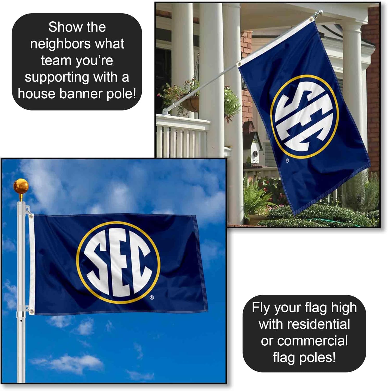 SEC Logo Flag Large 3x5 - Image 3