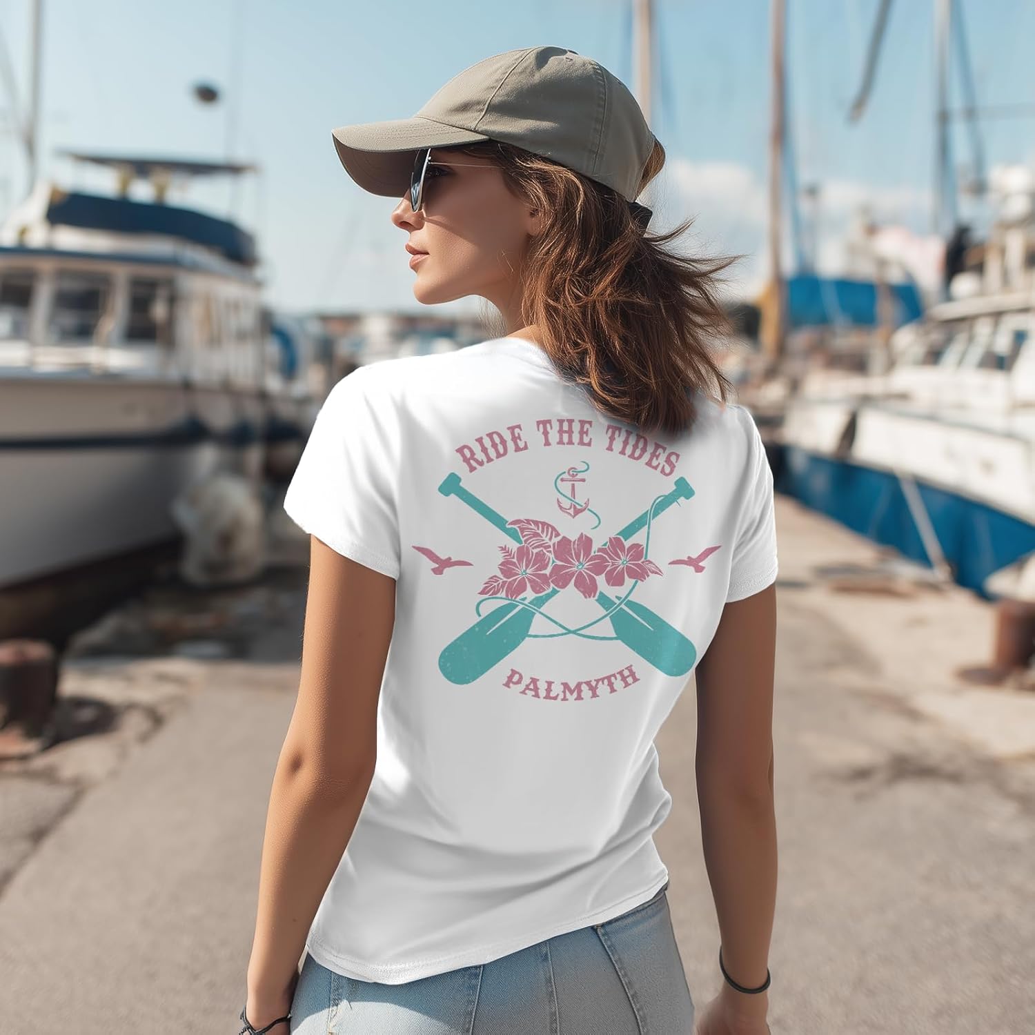 Palmyth Fishing Shirts for Women UPF 50+ Sun Protection Short Sleeve Lightweight Quick-Dry T-Shirt - Image 2