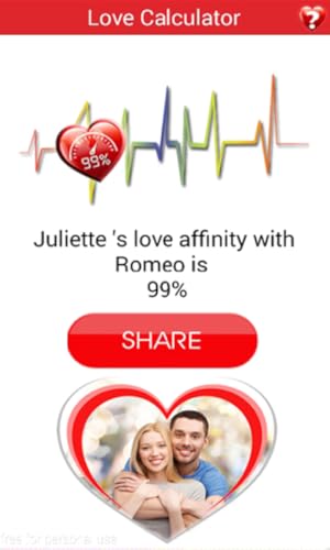 Love Calculator Game Test True Find Romantic Dating Tester Quiz Name Check match Meter Two Heart Det