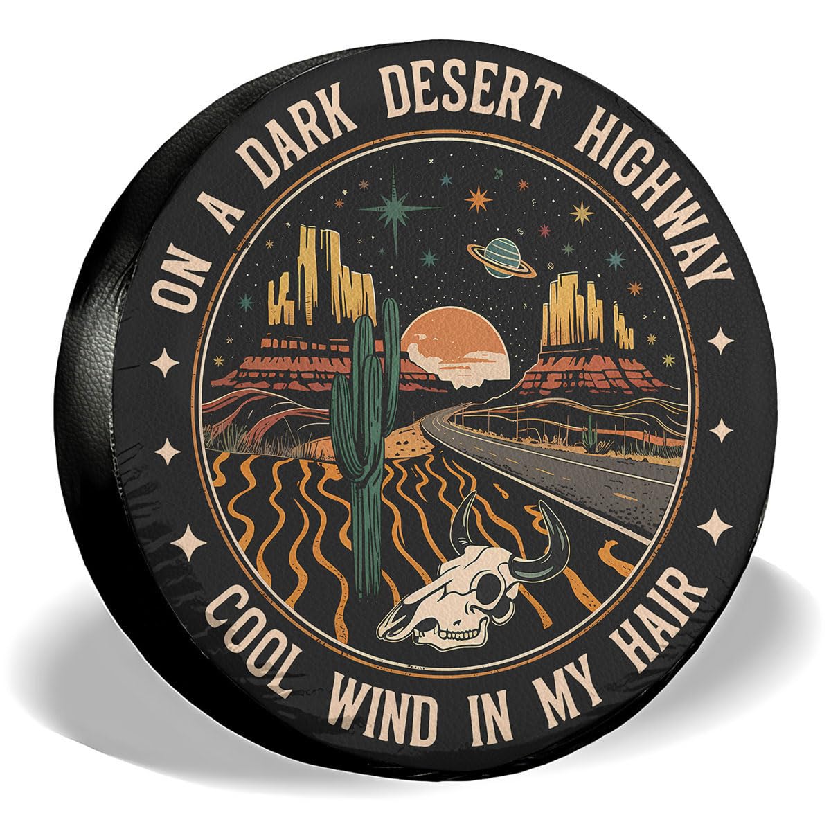 GENANY Desert Cactus Father's Day PVC Spare Tire Cover for RV Trailer, Waterproof, Size 16 Fits 29-31 Inch