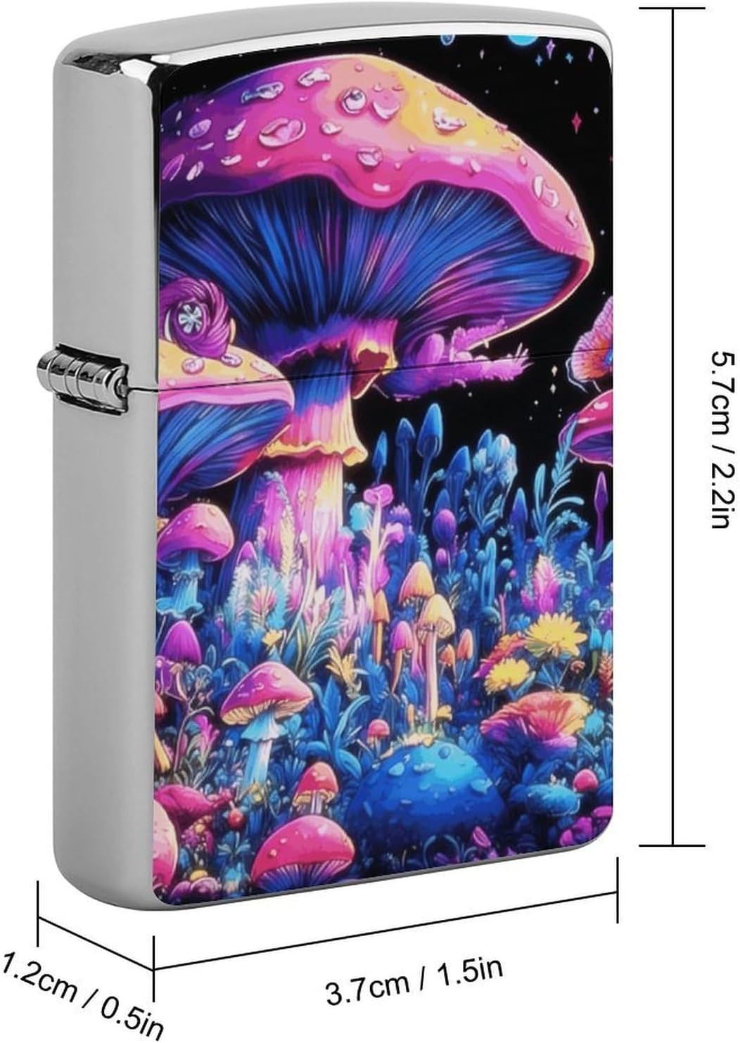 Mushroom Fantasy Forest Metal Lighter Cover Case Pouch Holder image 2