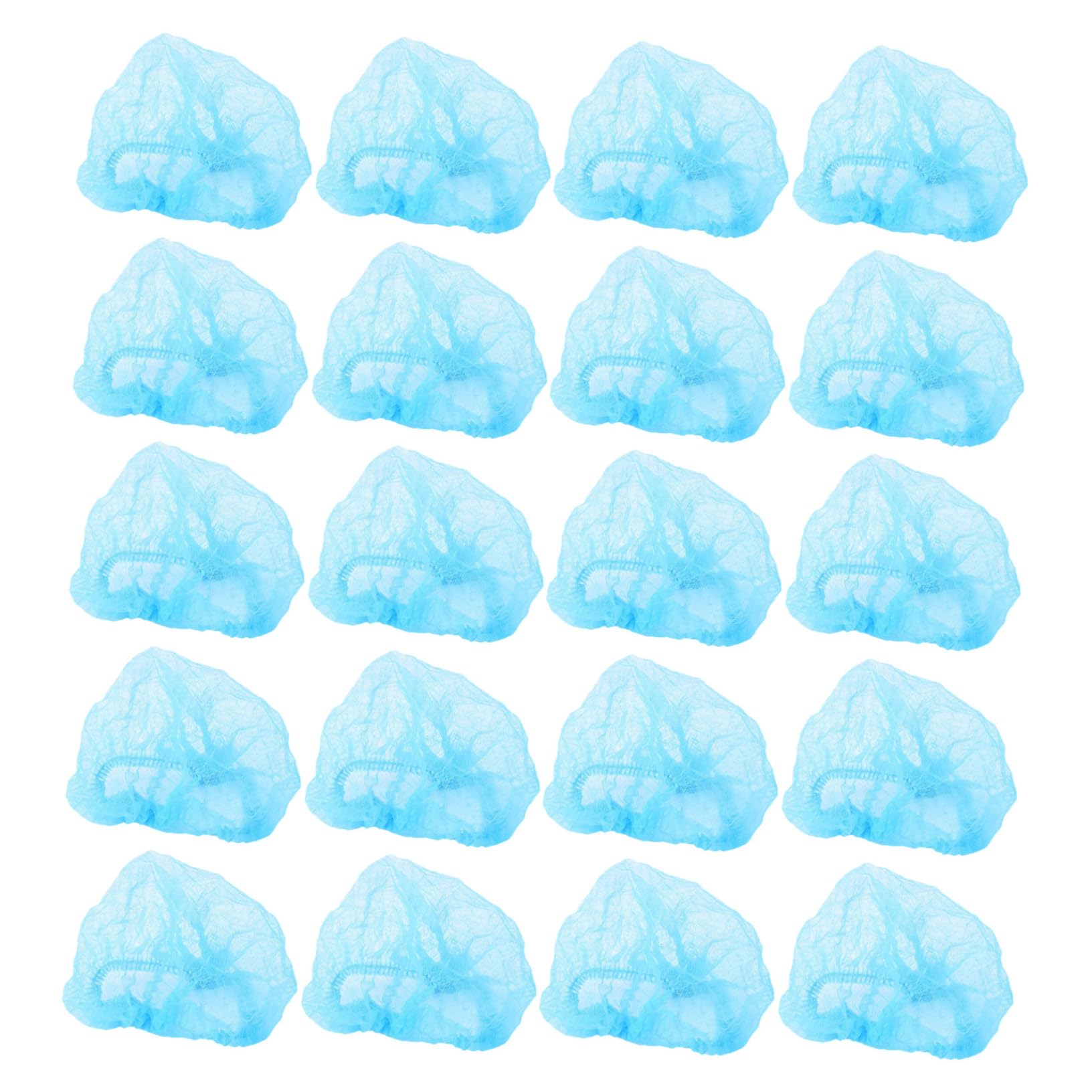 20 pezzi Cuffie Usa e Getta Non Tessute Blu per Trucco e Pulizia Rete Traspirante Protettiva per Capelli Confortevoli e Facili da Usare per Cucina Ospedale e Laboratorio