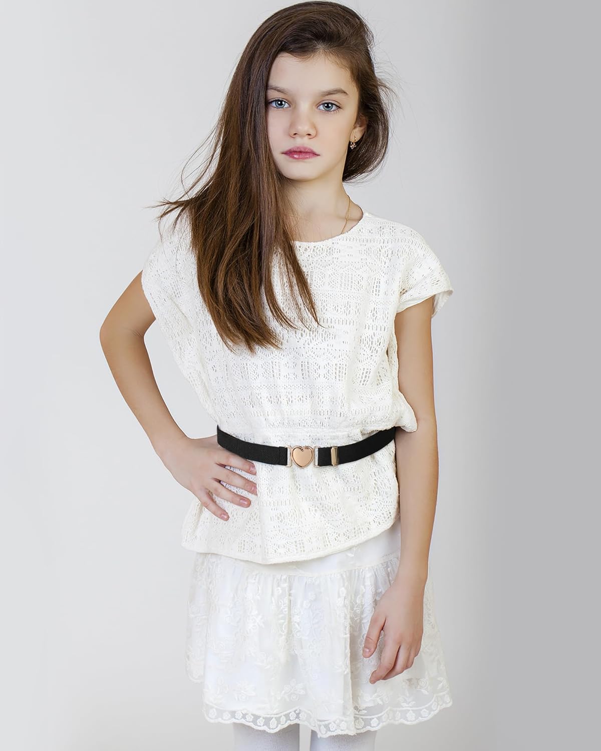 AWAYTR Kids Elastic Belt for Girls - Adjustable Toddler Heart Buckle Stretch Belts for Boys Girls - Image 6