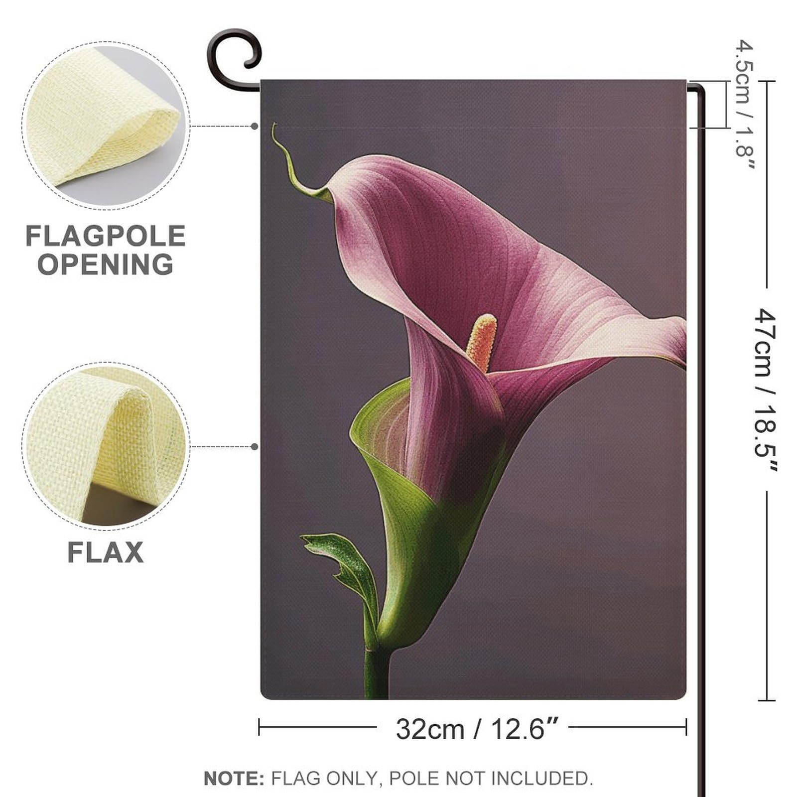 Amazon.com : Purple Calla Lily Flag 12.6x18.5 Inch Double Sided