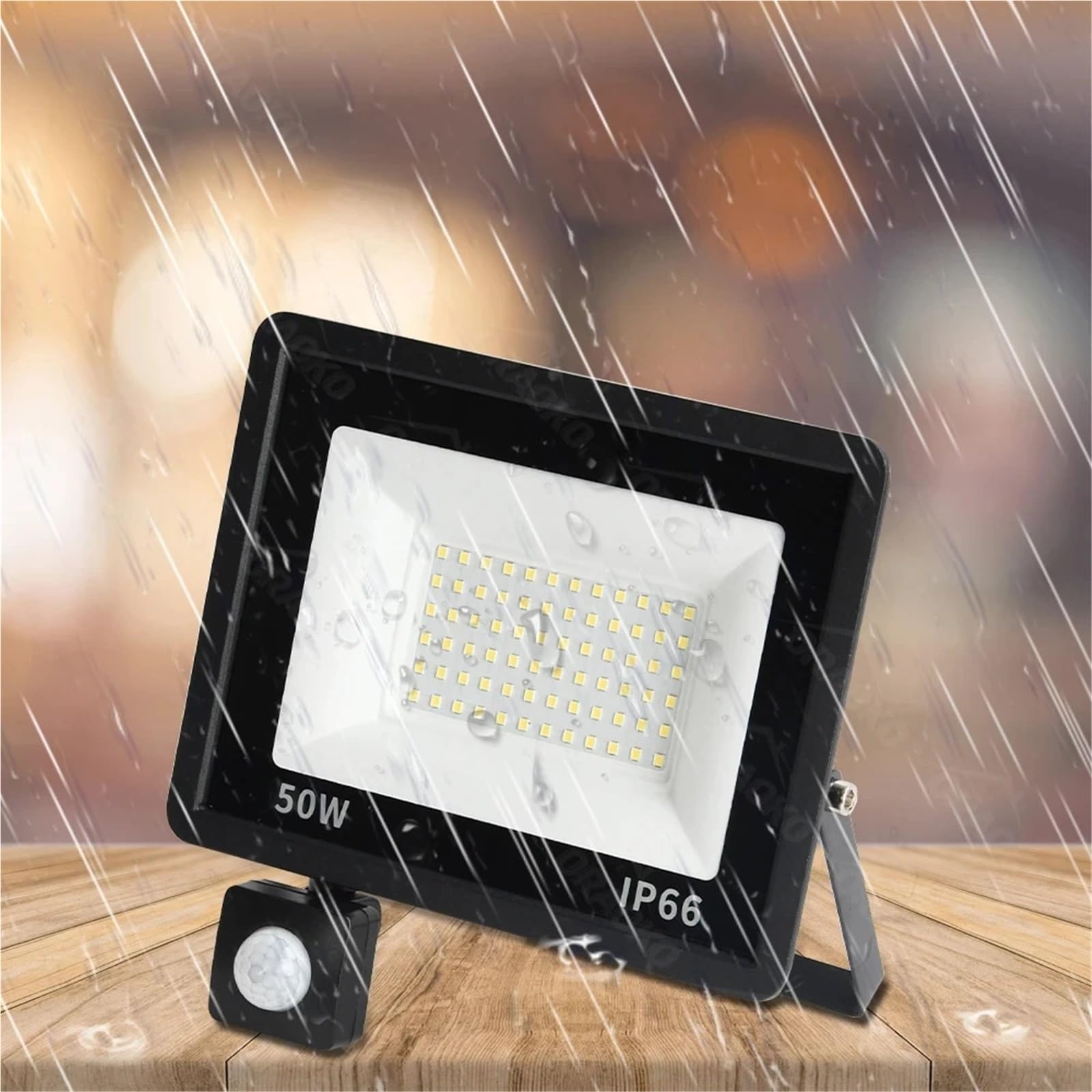 Reflektor zewnętrzny, Led Floodlight Outdoor Projector Lamp Spotlight With Motion Sensor 10W 20W 30W 50W 100W Waterproof Ip66 Security(100W)