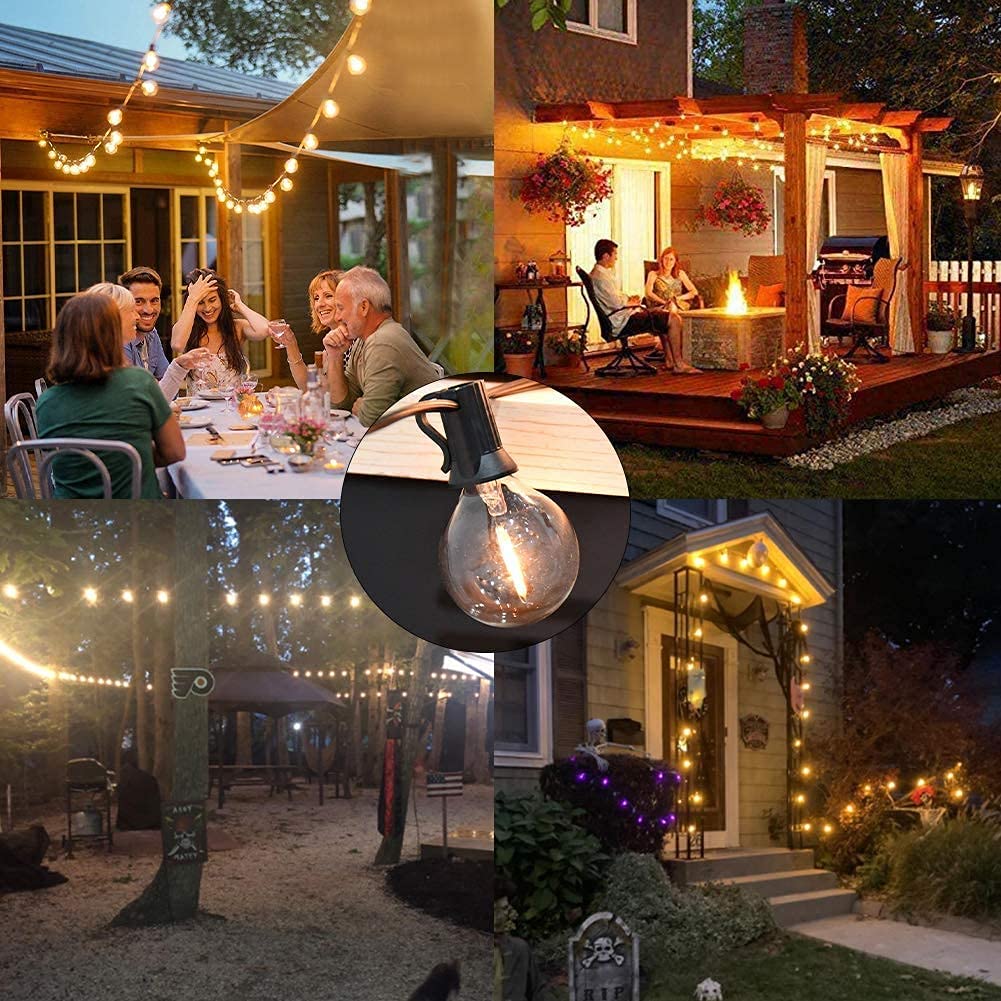 Lampadine a LED E12 G40, per esterni, 0,6 W (equivalenti a 7 W), dimmerabili, luce bianca calda 2700 K, lampadine a risparmio energetico per esterni, lampadari, ventilatori a soffitto, 220-240 V,