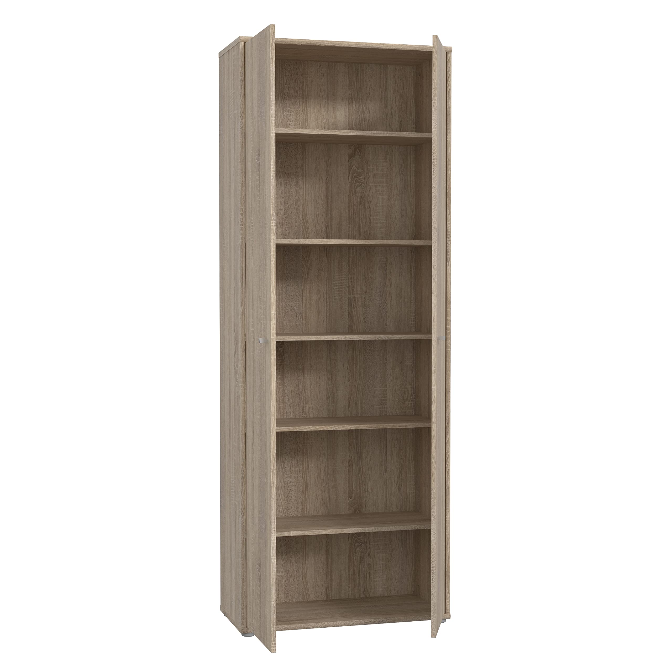 FORTE TEMPRA 2 Schrank mit 2 Türen, Holzwerkstoff, Sonoma Eiche, 73.7 x 197.5 x 34.8 cm