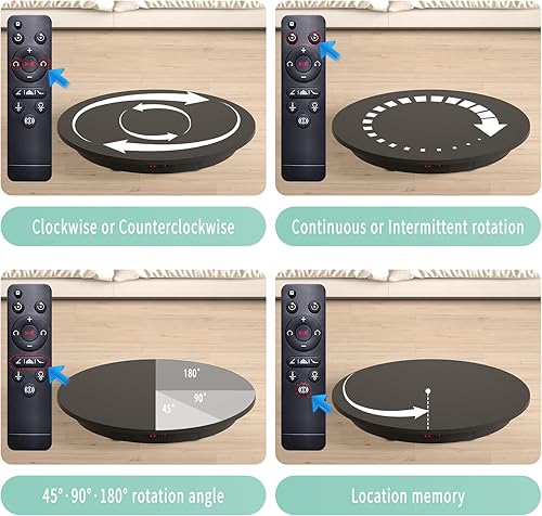 Miniatura 4 de JAYEGT Soporte de exhibición giratorio motorizado, plato giratorio eléctrico de 360 grados para exhibición de productos, espectáculo de video en