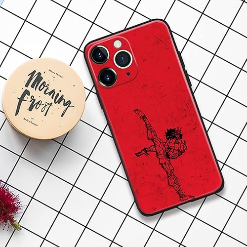 Miniatura 5 de Carcasa protectora de anime japonés a la moda, diseño de manga antideslizante, diseño de caricaturas de silicona suave (para iPhone XR, Baki Hanma