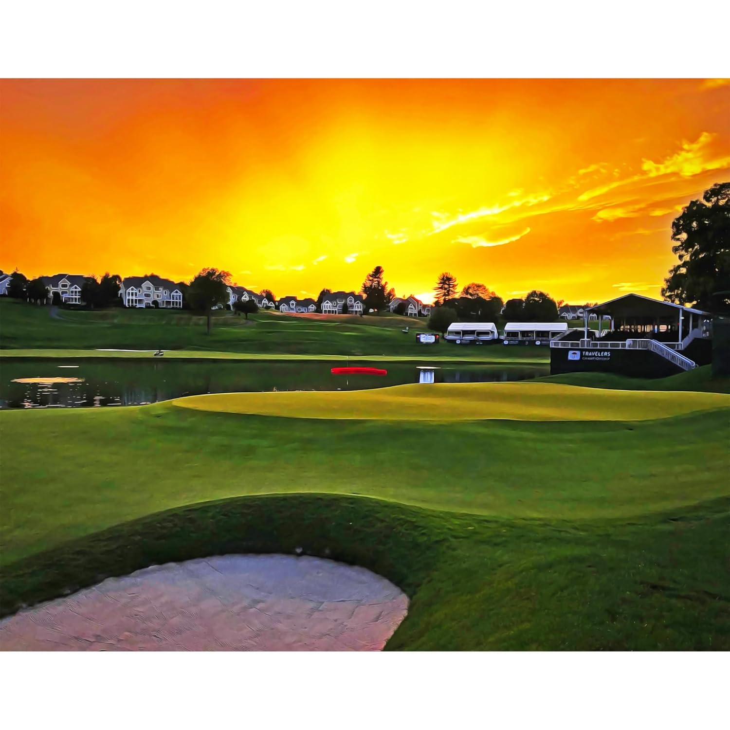 TPC River Highlands Golf Course Impressionism Painting