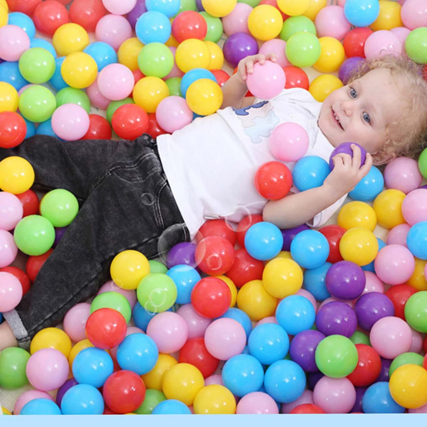 100 pezzi per bambini, piscina di palline rotonde, piscina di palline, coloful, oceano, giocattoli per bambini, in plastica, per, ragazzi, ragazze, giochi per, con