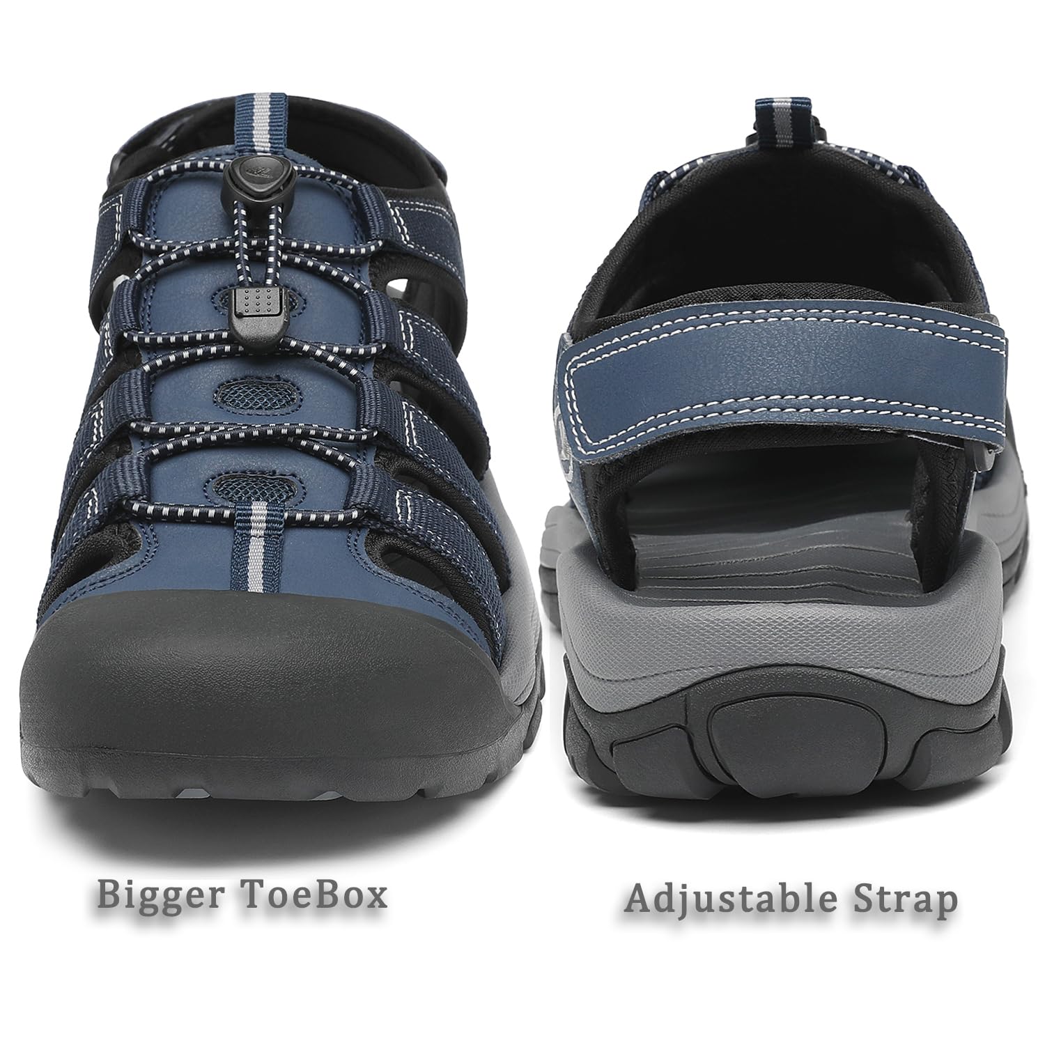 FLARUT Sandalen Herren Sommer Outdoorsandalen Trekkingsandalen Sportsandalen Geschlossene Zehe Wanderschuhe Strand Wandersandale Laufschuhe Lässige