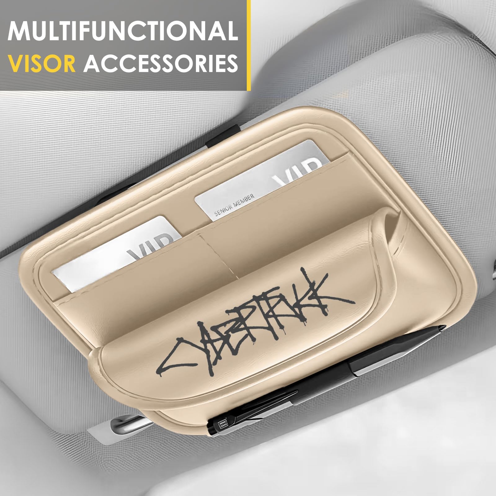 WJ Hirten Pewter Guardian Angel Visor Clip, 2 1/2 Inch - Protect My Daughter Silver