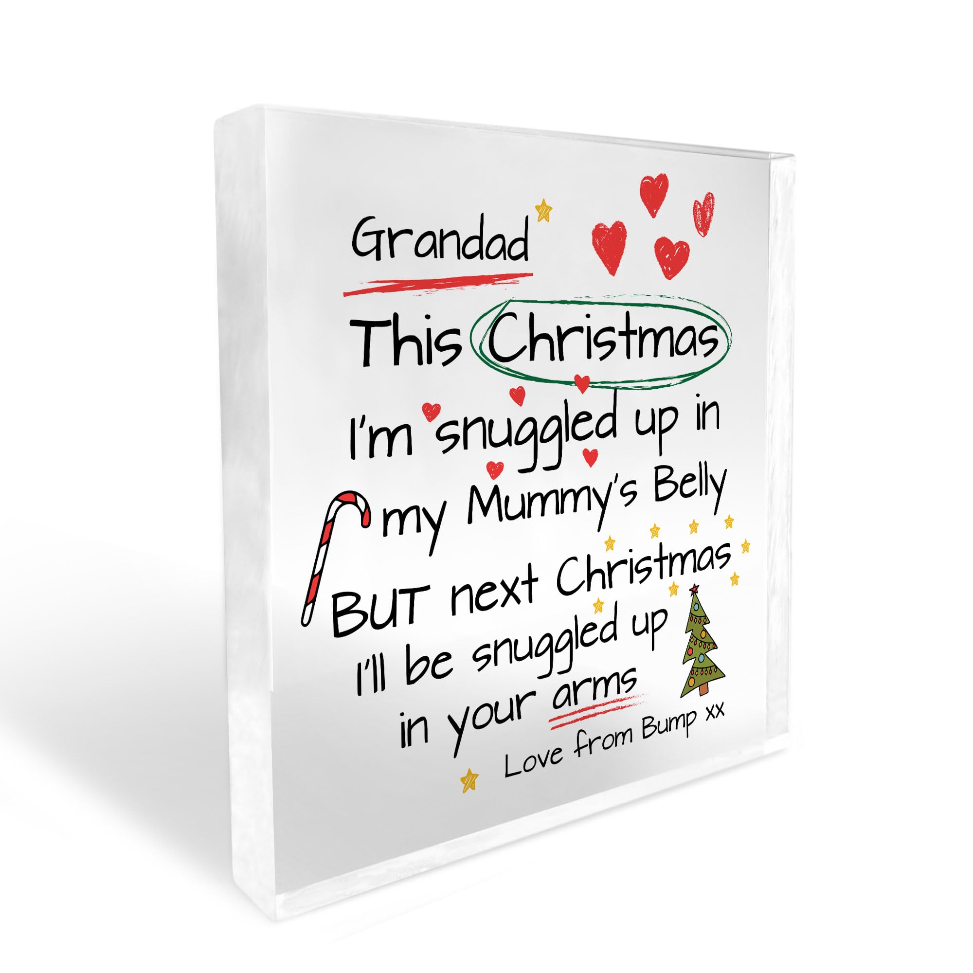 Red Ocean Grandad From Bump, Bump, Grandad To Be, Gift For Grandad Keepsake