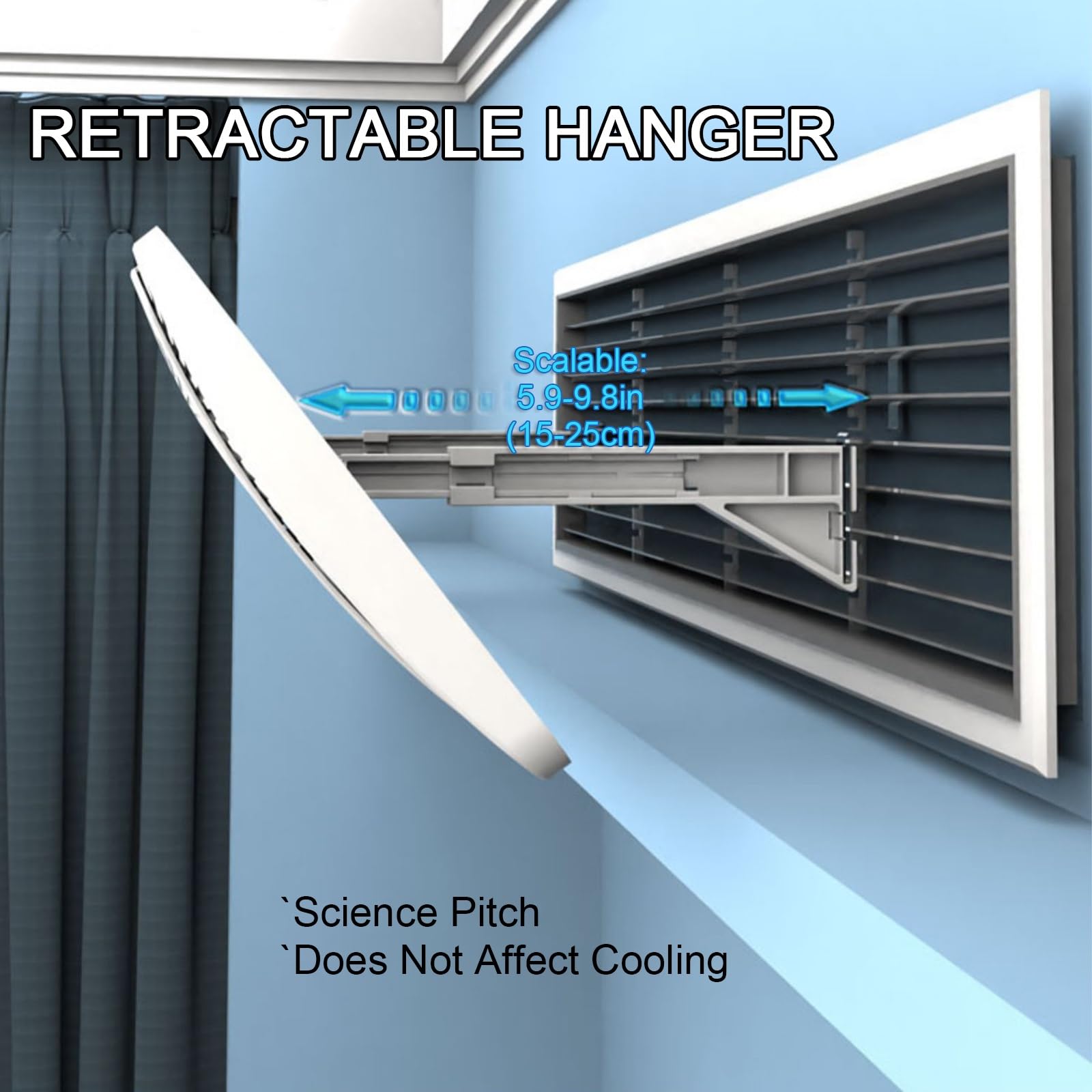WHYATT unità Centrale di Climatizzazione Mini Condizionatore d'Aria con Sistema di Riscaldamento/Aria Condizionata Split Regolabile (Size : B)