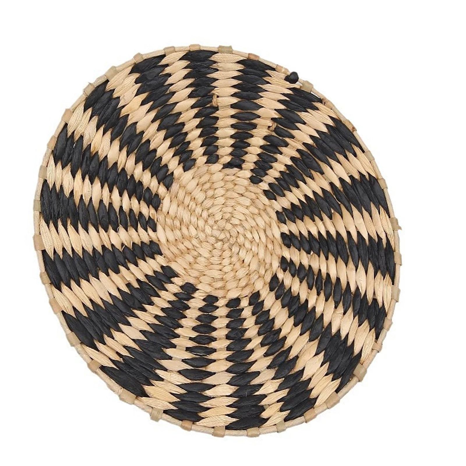 Msioytog Wall Basket Decoration Wall Mountable Basket Sustainable Natural Rattan Round Art Living Room Art