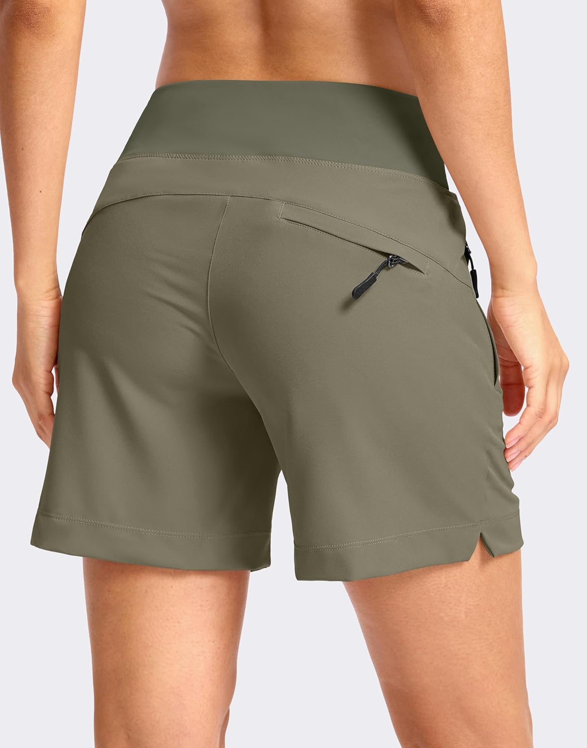 SANTINY Women's 5''/ 7''Hiking Shorts with 3 Zipper Pockets Lightweight Quick Dry Golf Shorts for Women Athletic Walking - Image 2