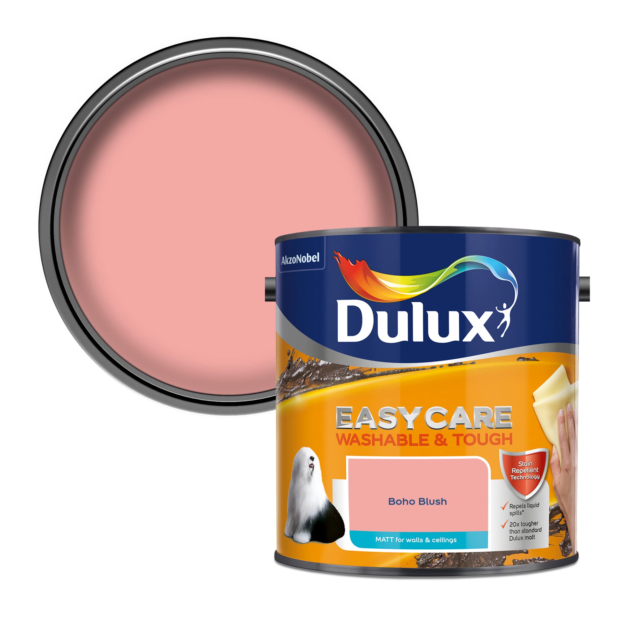 Dulux Easycare Washable & Tough Matt Emulsion Paint - Boho Blush - 2.5L