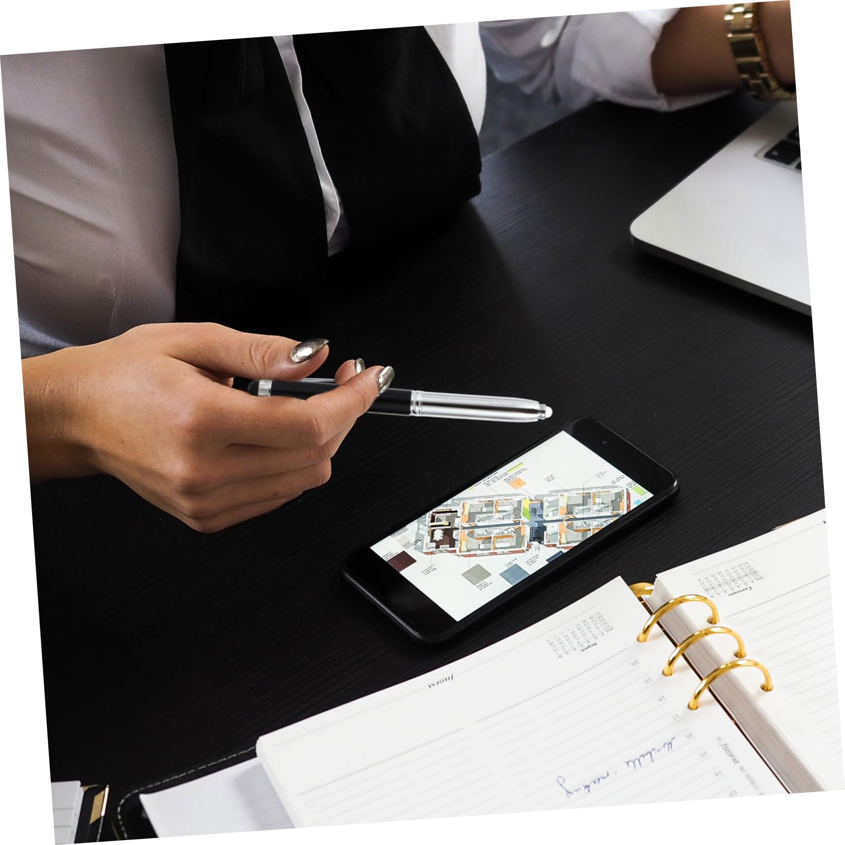 OSALADI 10pezzi Stylus Capacitivo Con Torcia Led Da Metallo Per Tablet e Smartphone Pennini Tattile Per Scrittura Disegno e Gioco Compatibile Con Dispositivi