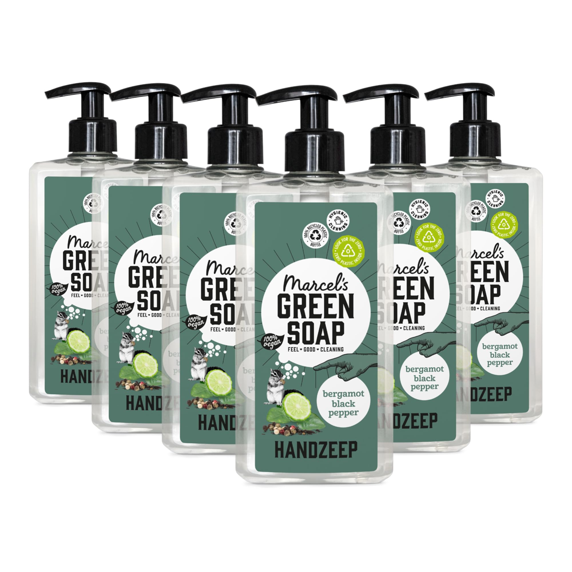 Marcel's Green Soap, Hand Soap Black Pepper & Bergamot, Liquid Handwash Dispenser, Eco-friendly, 100% Vegan