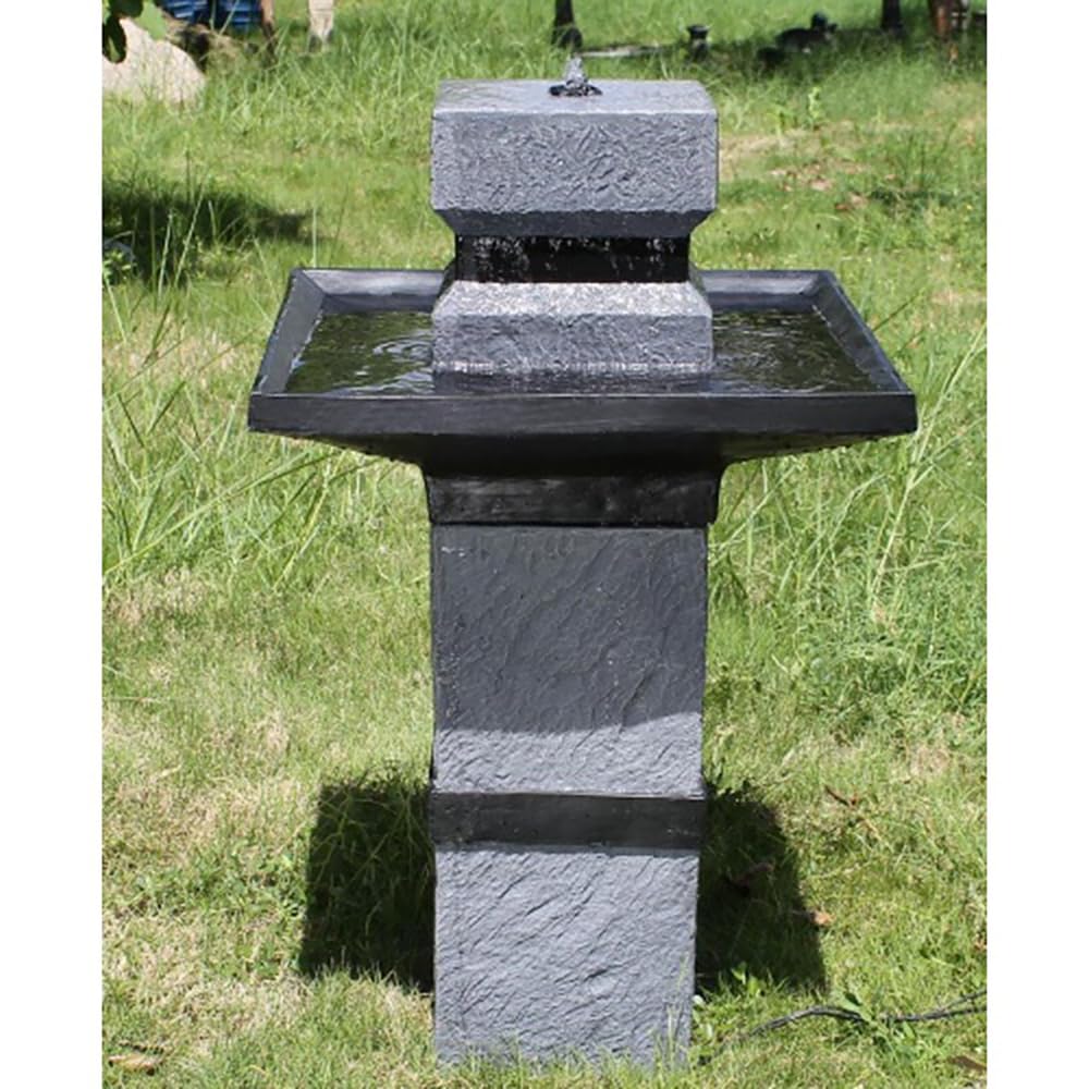 Fontaine solaire Asia - Fontaine solaire à jet jardin zen - Kit complet pour jardin et terrasse - Jour et nuit !!!