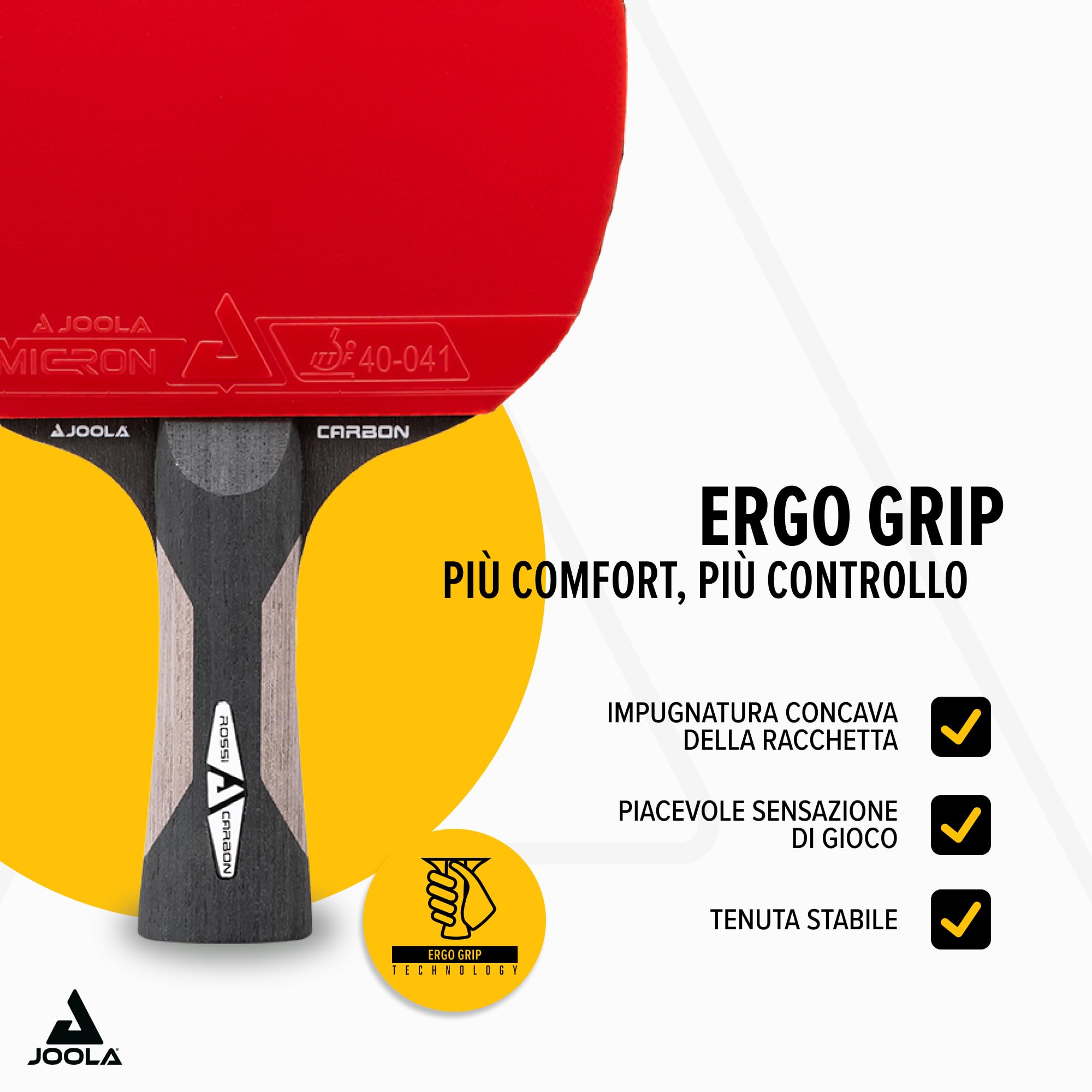 JOOLA Racchette da Tennis da Tavolo Professionali INFINITY, MEGA e ROSSI CARBON Approvate dall'ITTF per Giocatori Esperti e Competizioni