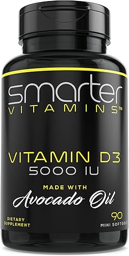 Smarter Vitamina D3 5000 UI en aceite de aguacate 125mcg - 90 mini cápsulas blandas