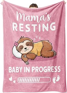 New Mom Gifts Blankets, Pregnancy Gifts for Expecting Mom, Christmas Birthday Gift for Moms, Mama to be Gift for First Time Moms, Congrats on Pregnancy Present for Wife Friend Sister, 60'' X 50''