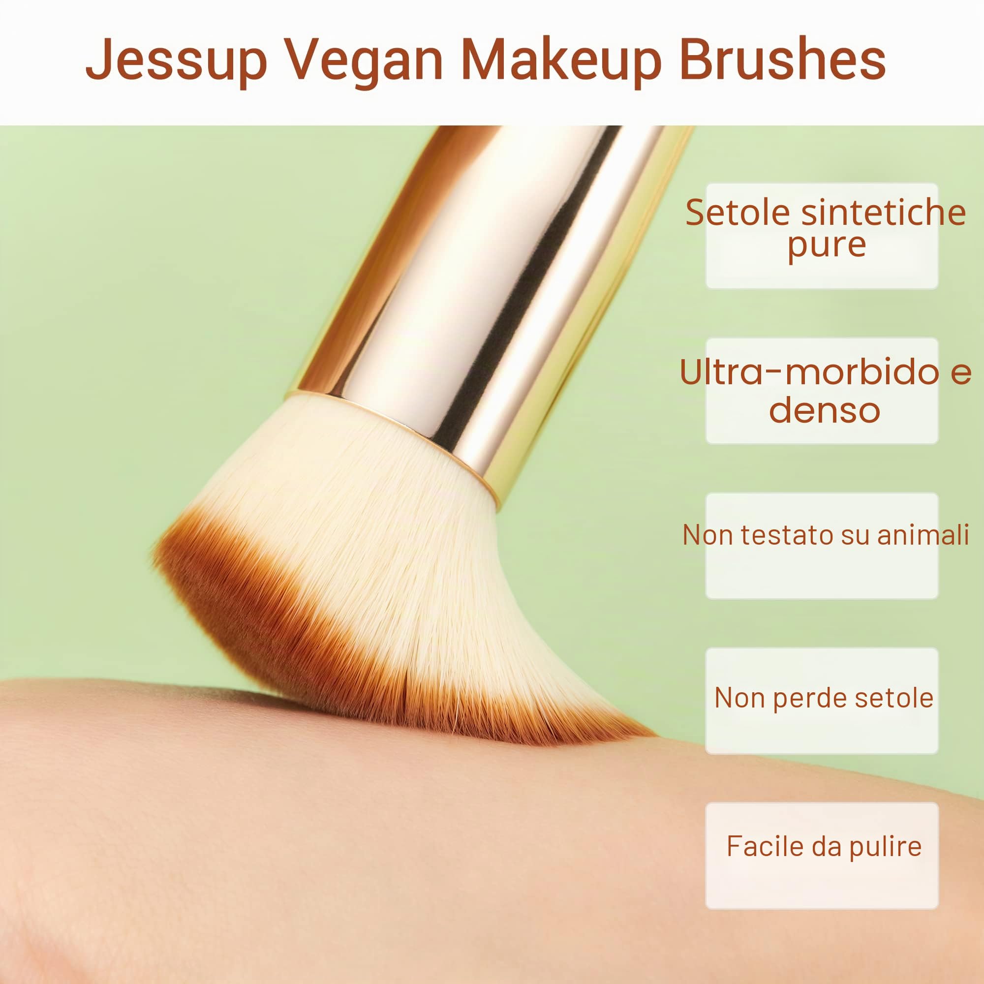 Jessup Marca 20pz Bellezza Pennelli in bambù per trucco professionale Set Trucco Kit di pennelli Fondotinta Pennelli per Ombretto T145