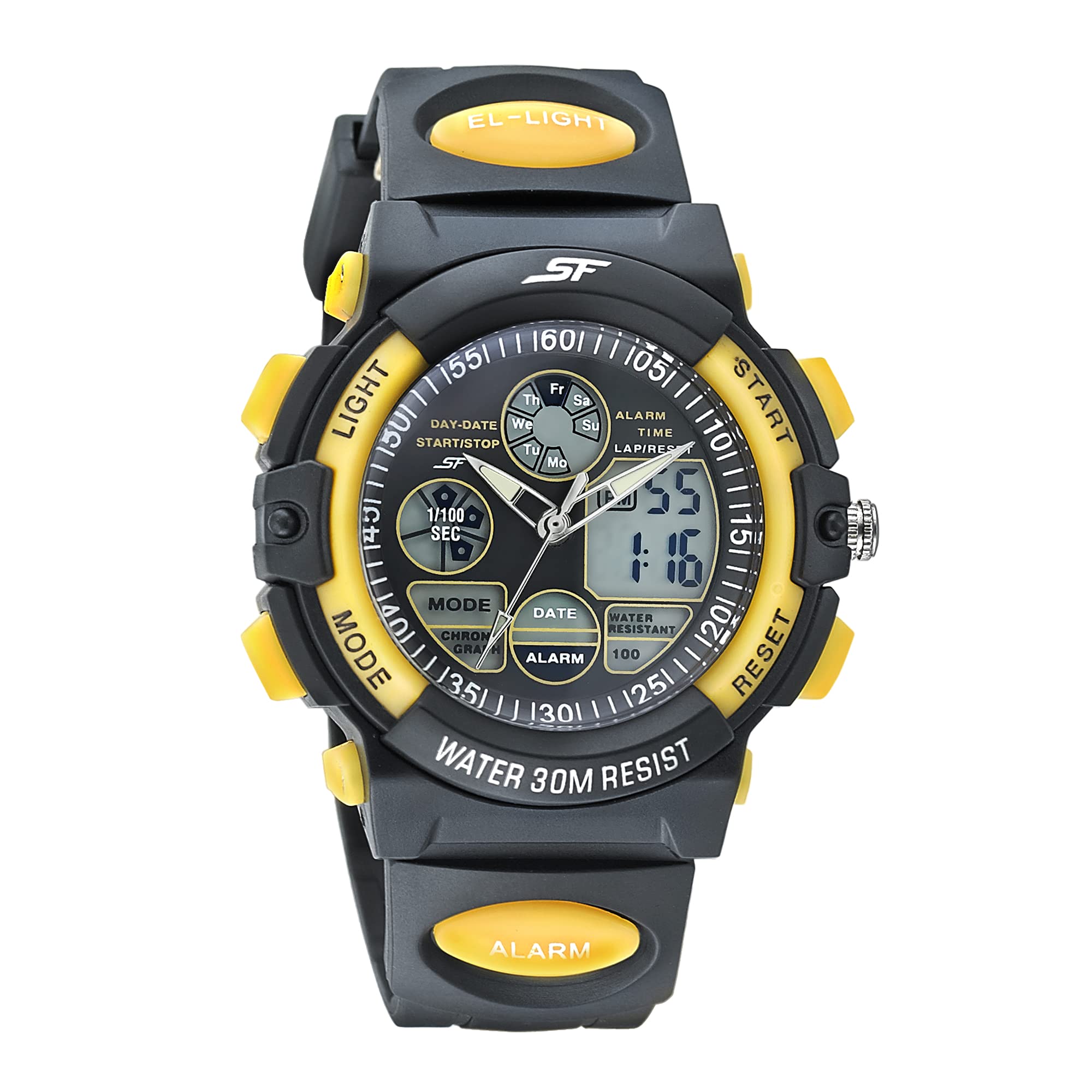 SFHustler Analog-Digital Grey Round Dial Men's Sport Watch-77116PP01W
