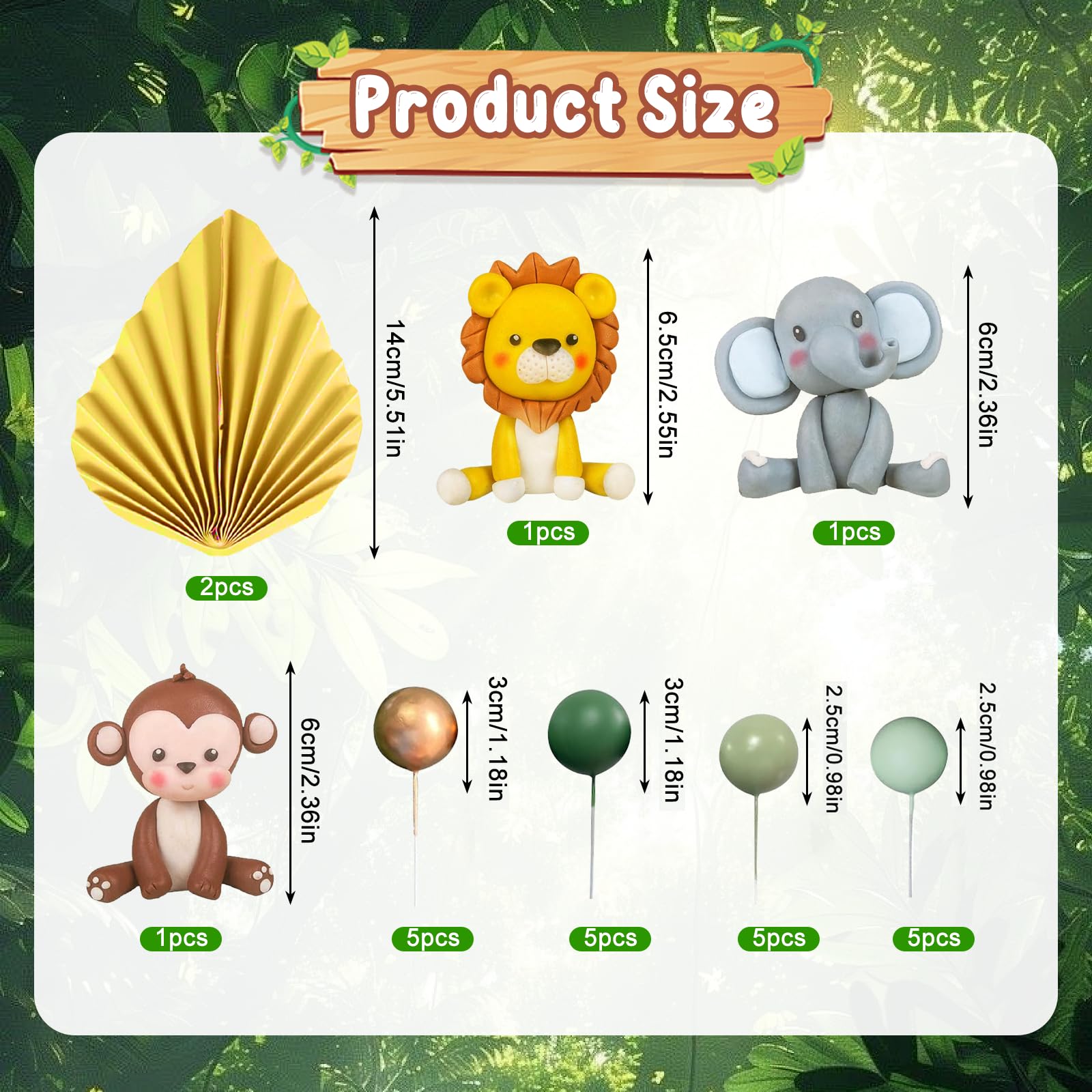 Taarttopper verjaardag, 36 stuks, cupcake-toppers, dierentuin, taartdecoratie, taartdecoratie, jongens, taartdecoratie, dieren, Happy Birthday, taartdecoratie, muffindecoratie, verjaardag voor