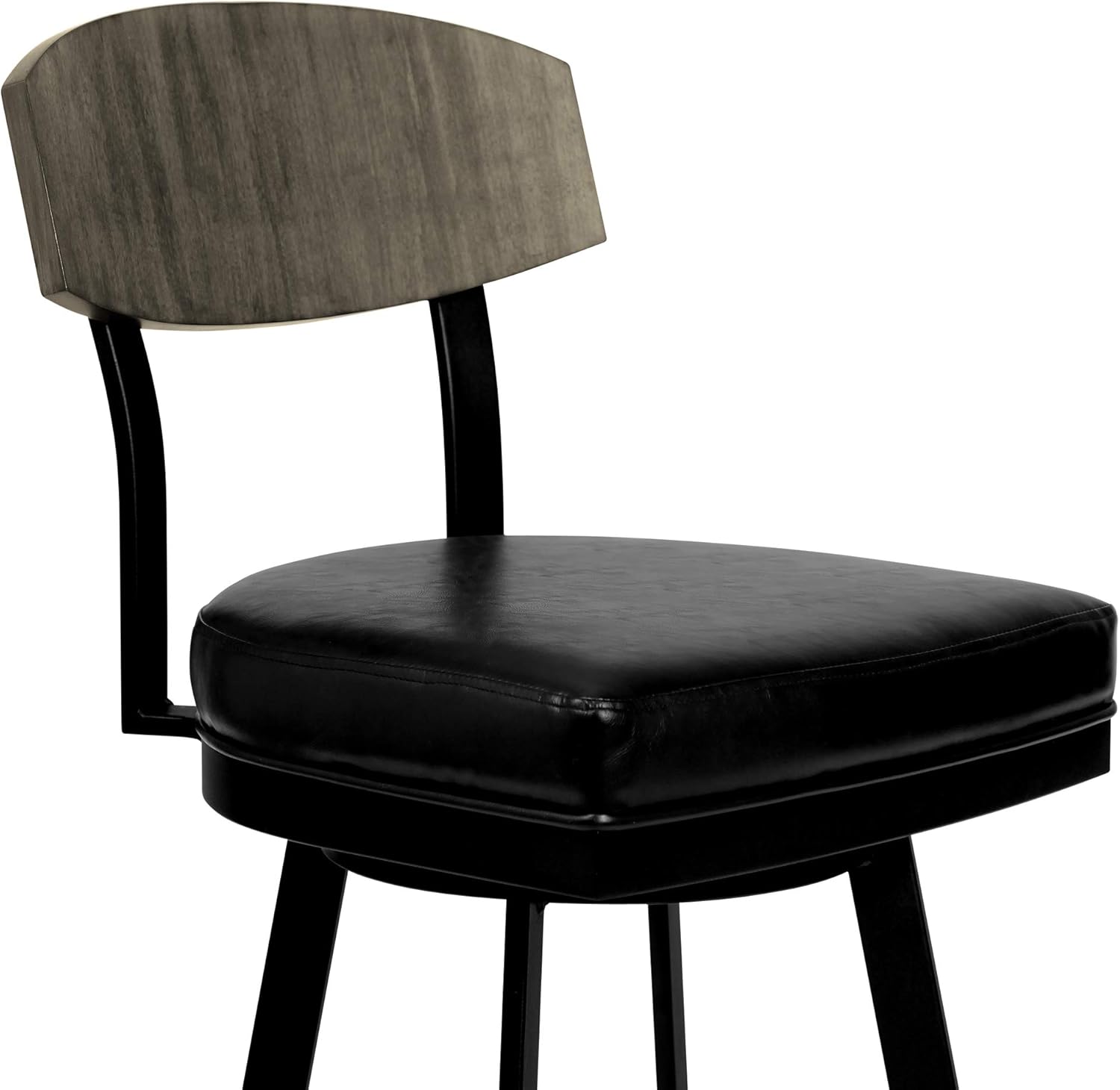 Armen Living Frisco Bar Stool, Counter Height, Black