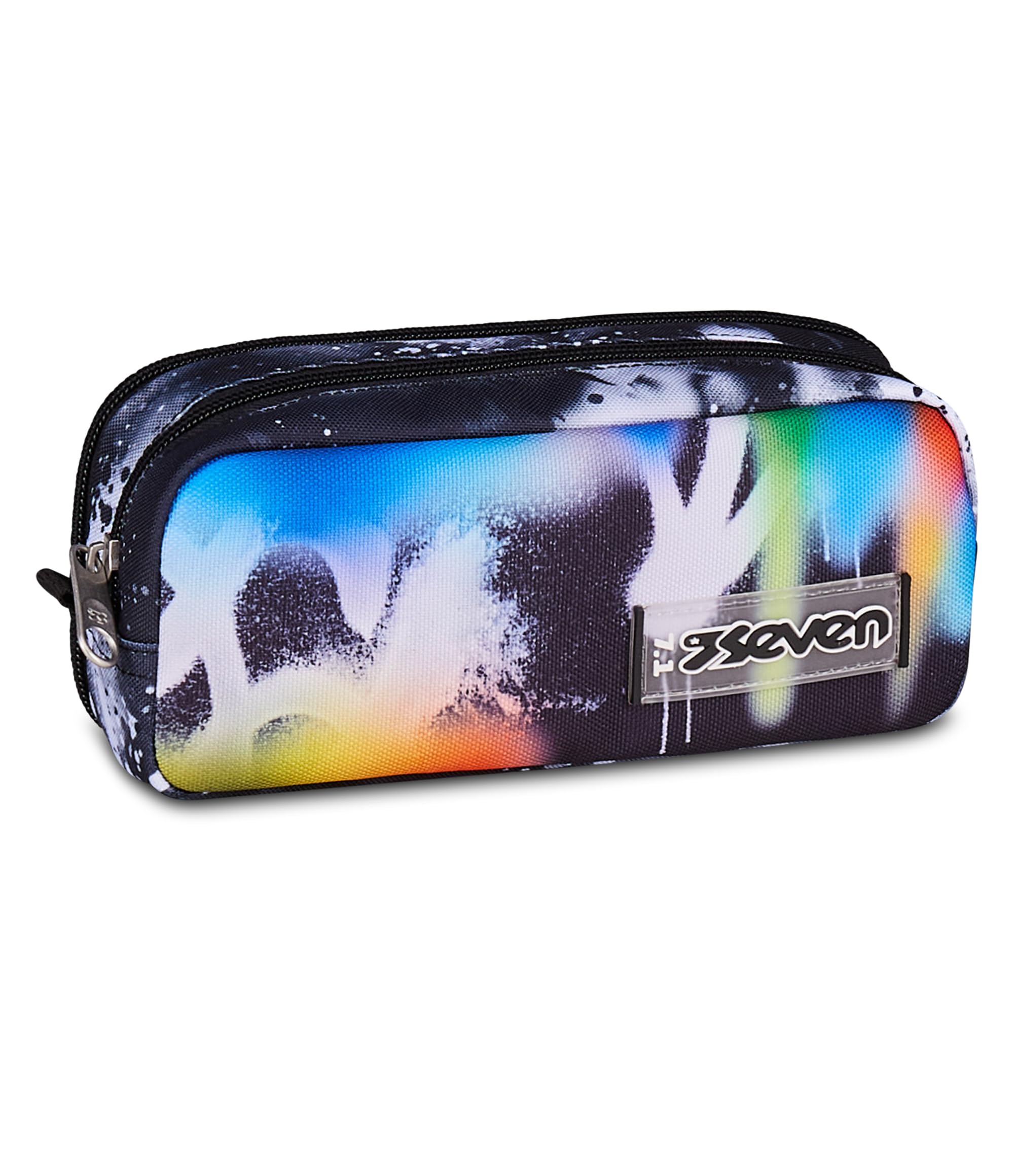 Seven Portapenne Doppio Scuola BUZZY NOTE BOY, Multicolore, Tasca con organizer, Tashino interno, Passanti elastici, Accessori Zaino, Elementari, Medie e superiori, Bambini e ragazzi