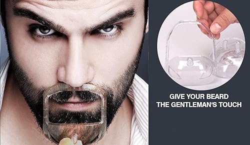 Miniatura 2 de RIMOL Herramienta moldeadora de barba, bigote y perilla para peinado facial, plantilla de peinado para el cabello de la cara para hombres -