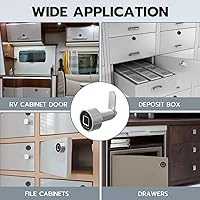 Vista 8 de Pothunder Fingerprint Lock, Biometric Cabinet Lock Set - 0.75" (20mm), Bluetooth Access, Digital Keyless for Metal Storage