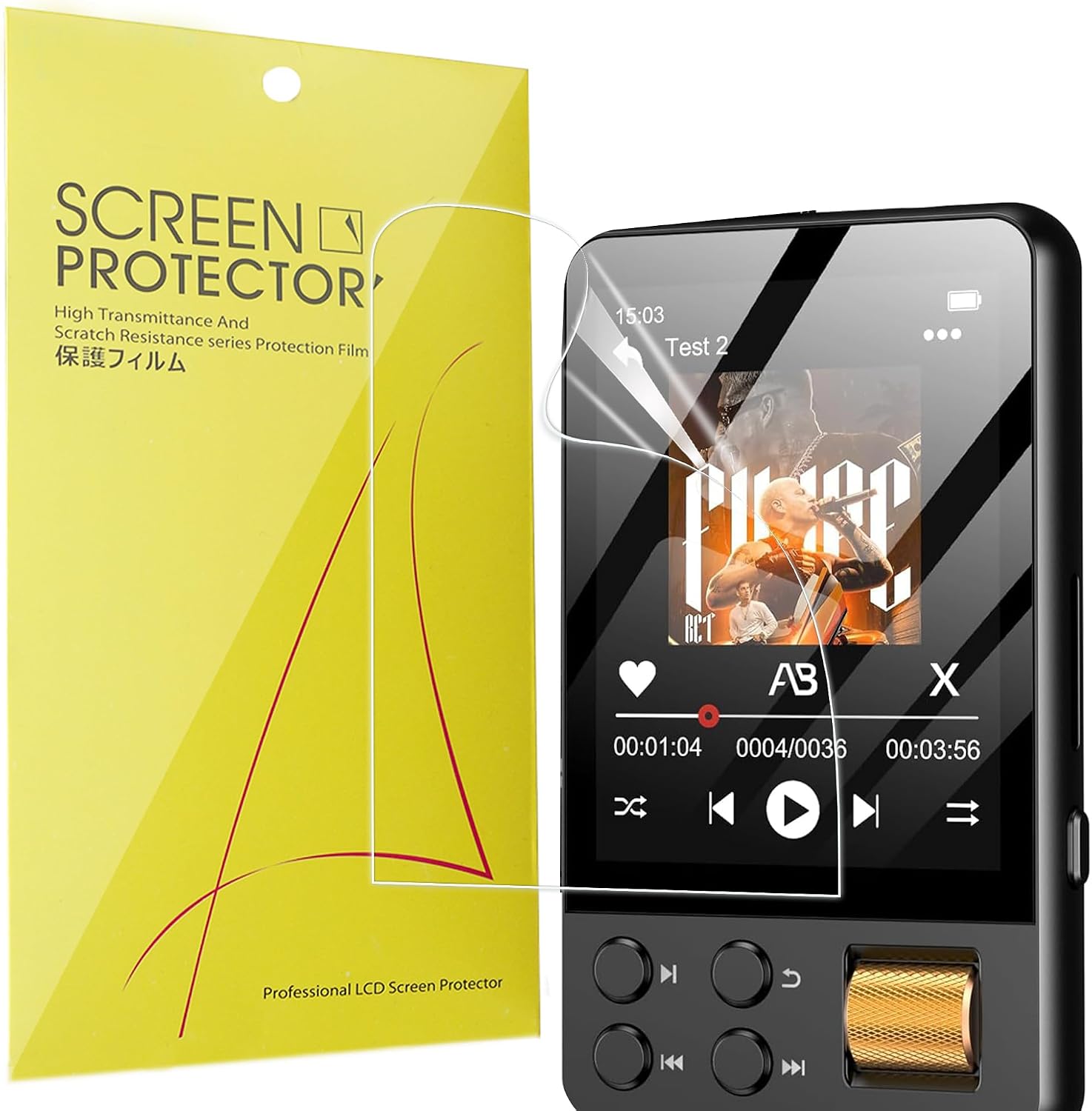 Lamshaw Compatible for AGXOV D28 MP3 Player Screen Protector, [6 Pack] Full Coverage TPU Clear Film Compatible for AGXOV D28 2.4 Inches MP3 Player (6 Pack)