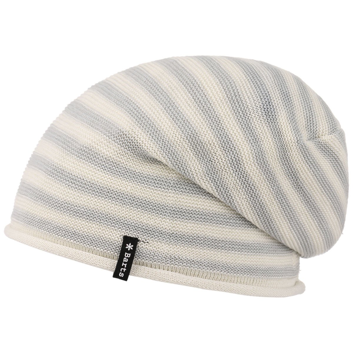 Barts Unisex Multi (Fantasia Righe Grigio E Bianco) - Adults Caiman Beanie Hat, Size One Size