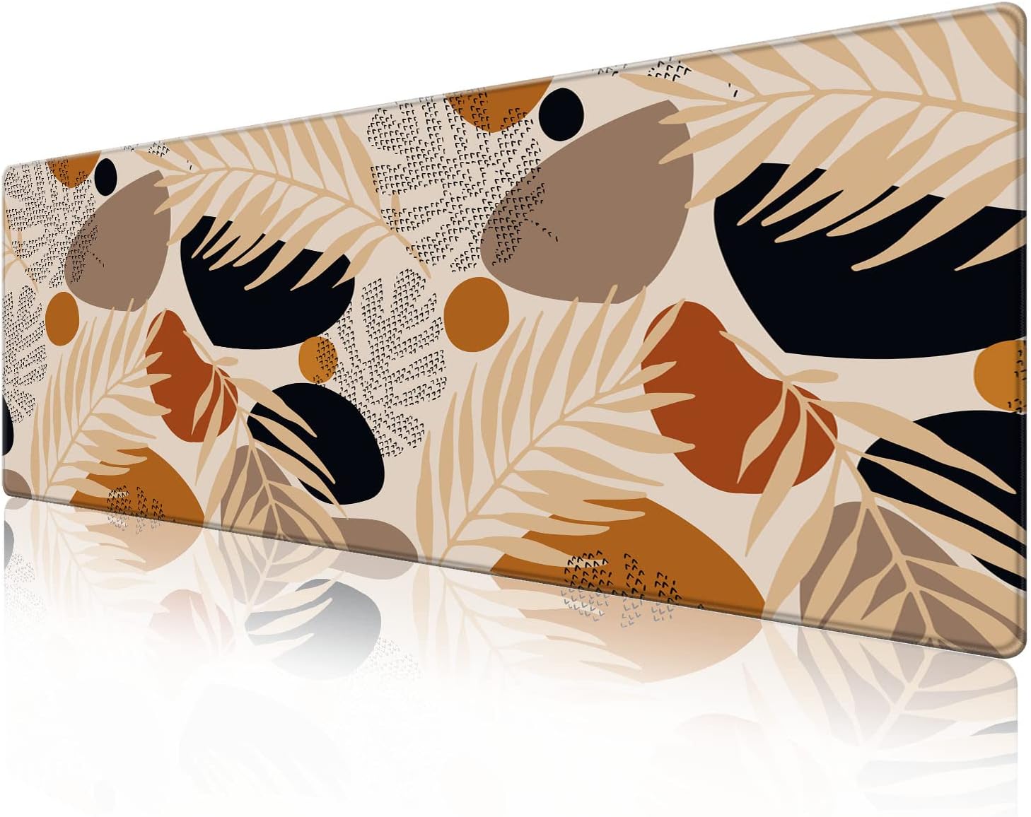 Desk Pad Protector,Mouse Pad with Non-Slip Rubber Base,Textured & Waterproof Mousepad with Stitched Edges,Large Desk mats for Computers,Laptop,Gaming,Office & Home,31.5 x 11.8 in,Abstract Art