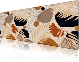 Desk Pad Protector,Mouse Pad with Non-Slip Rubber Base,Textured & Waterproof Mousepad with Stitched Edges,Large Desk mats for Computers,Laptop,Gaming,Office & Home,31.5 x 11.8 in,Abstract Art