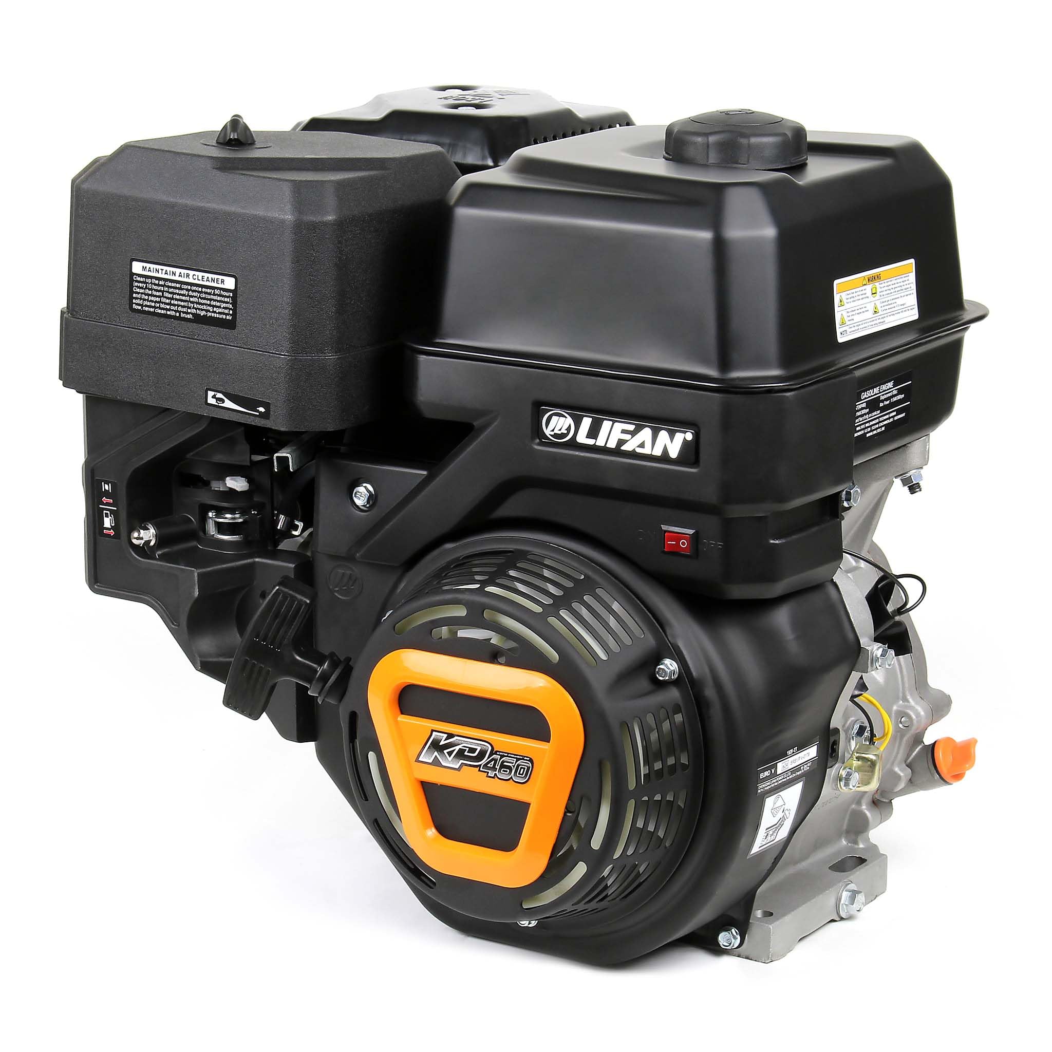 Wiltec LIFAN KP460 Moteur Essence 25mm 15,6 CV Monocylindre Plaques vibrantes et Machines de construction Engins de chantier Moteur 4 temps refroidi par air