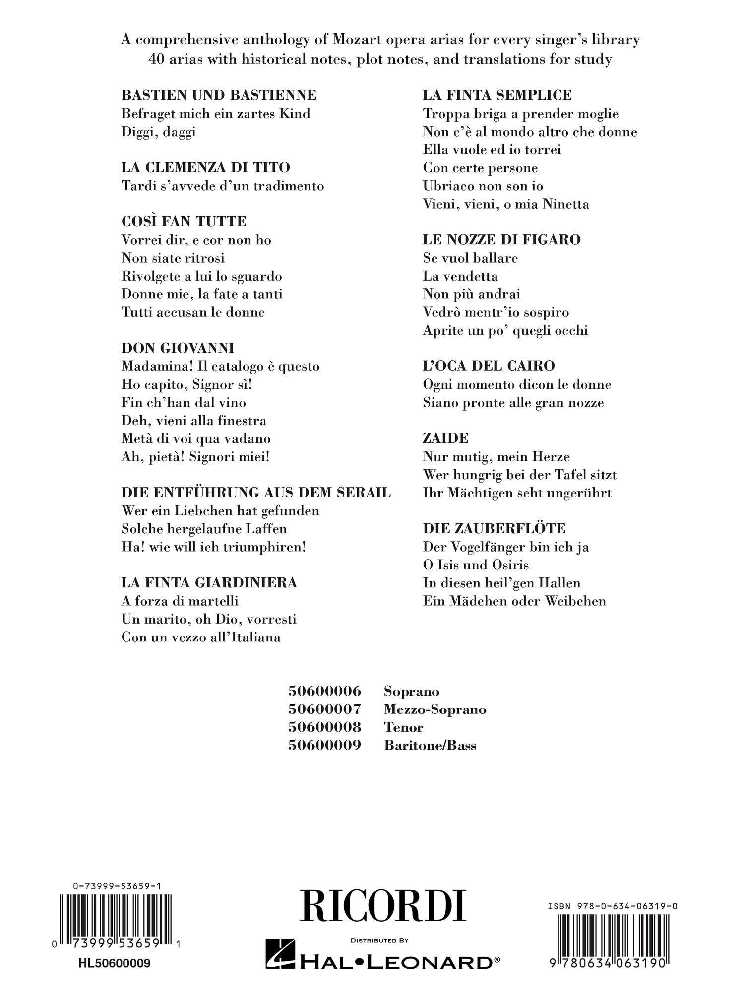 Mozart opera arias (barton) chant: baritone/bass
