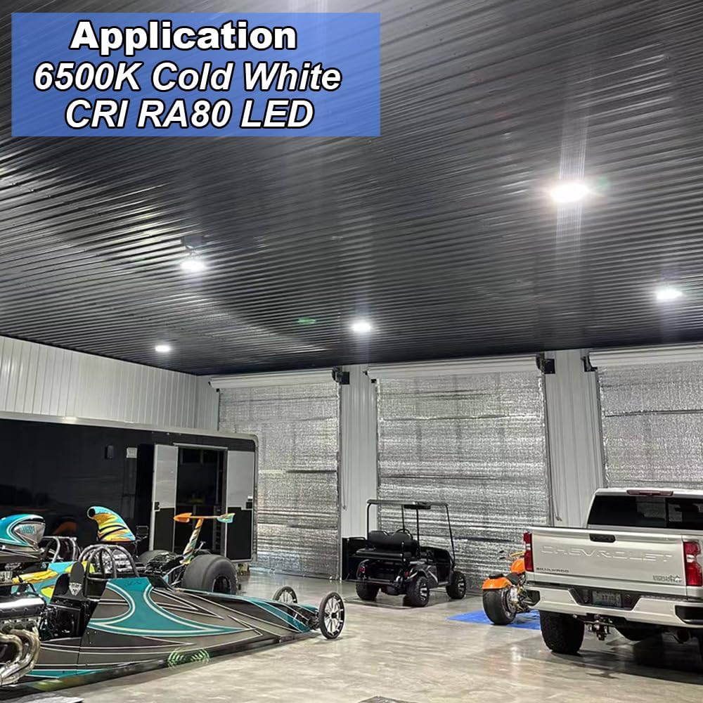 10 Pack 300W UFO Led High Bay Light Fixture,110V,6500K Cold White Commercial Shop Bay Lighting,30000LM Area Lighting for Warehouse/Barn/Gym/Factory/Workshop/Garage