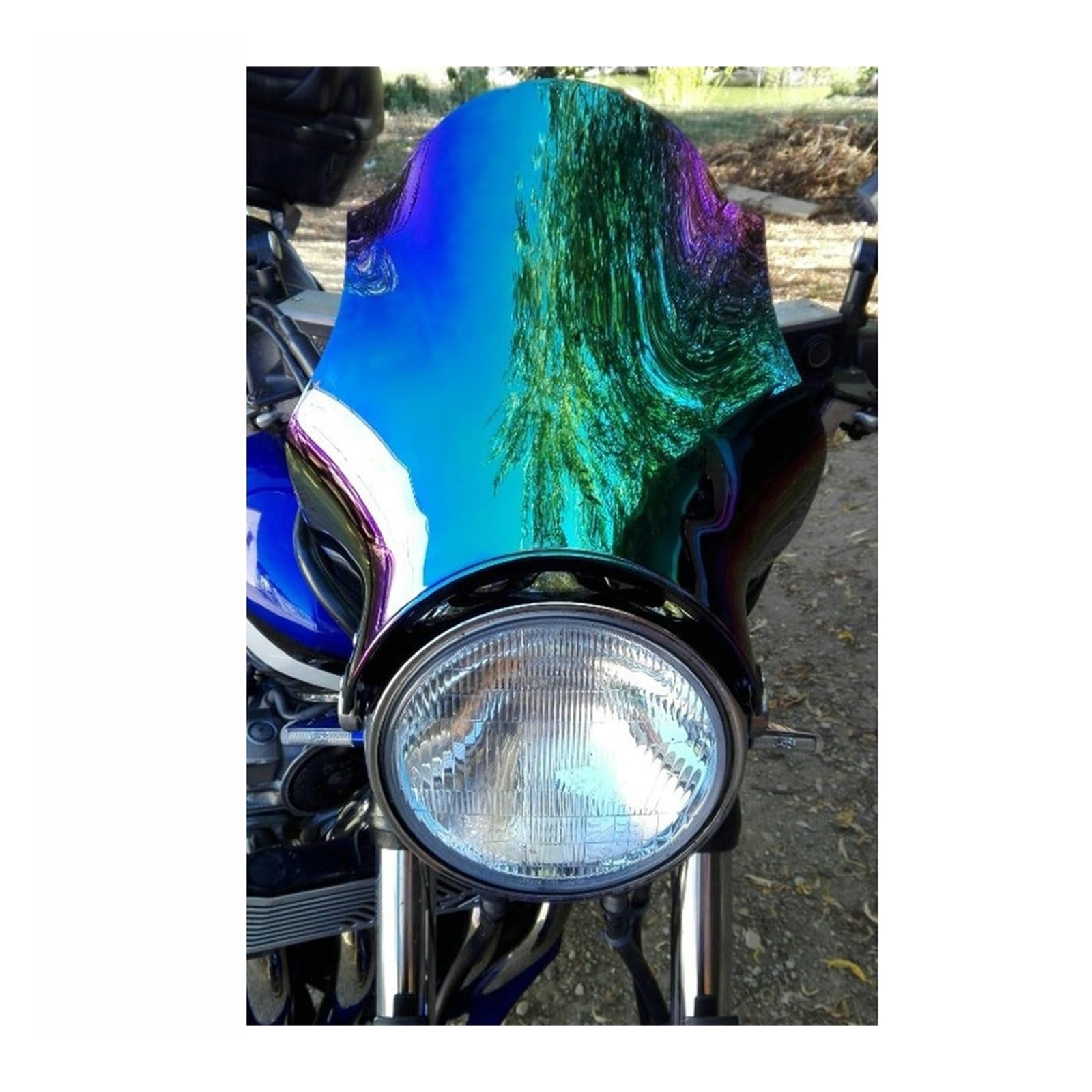 Parabrezza Per Suzuki GS500 - Schermo Deflettore Anteriore, ABS, Per Fari Rotondi 6.5-9.45 Pollici