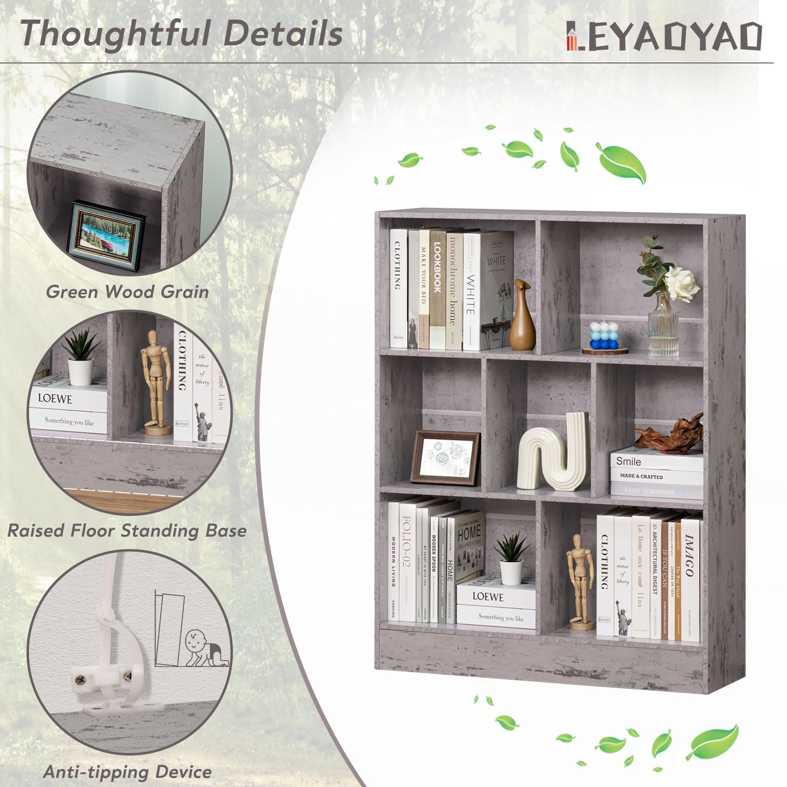 Leyaoyao 7 Cube Bookshelf 